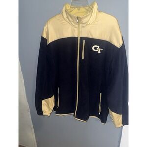Genuine Stuff Adult Long Sleeve Georgia Tech Full Zip Fleece Jacket Size 2x